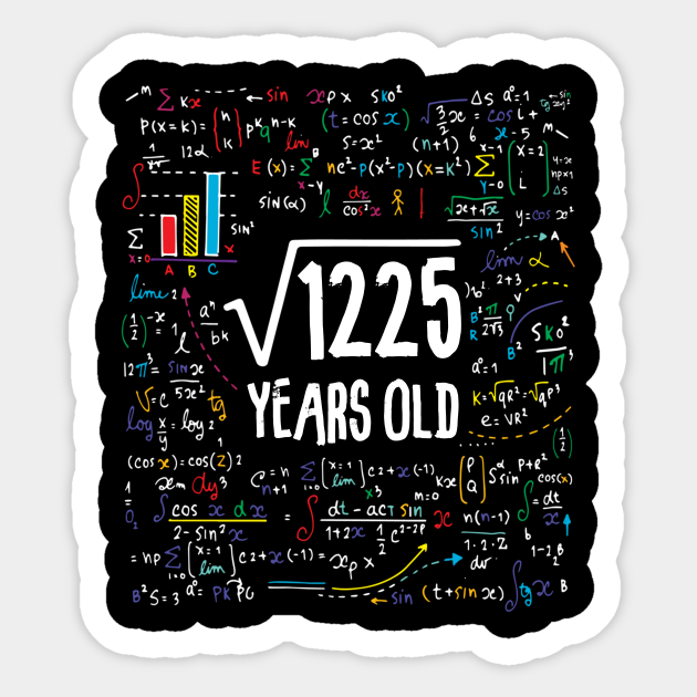 square-root-of-1225-35th-birthday-35-year-old-gifts-math-square-root